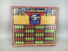 Vintage Unpunched Charley Board Multi Charley Punchboard $1 Per Hole picture