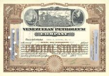 Venezuelan Petroleum Co. - 1932 dated Oil Stock Certificate - Rare Brown Color - picture