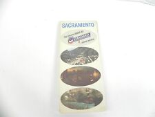 VINTAGE 1966 CHEVRON OIL COMPANY MAP OF SACRAMENTO TOURING GUIDE GAS OIL PROMO picture