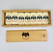 Vintage Ron Bacardi Promo Double Six Dominoes w/Spinners in Wooden Case picture