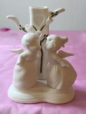 VTG Signed Standlee's Japan Kissing Angels Bisque Porcelain Figurine Bud Vase 6