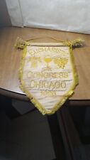 Vintage 1926 Eucharistic Catholic Congress Chicago Illinois 1926 Small Banner picture