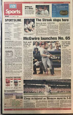 USA Today September 21, 1998 Mark McGwire No 65 Framed picture