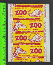 Vintage 1951 Topps Animals of the Zoo World EMPTY Card Gum Wrapper picture