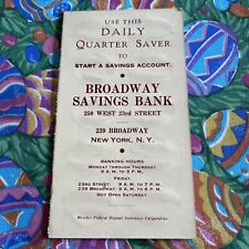 Broadway Savings Bank Quarter savings Account Starter Pamphlet picture
