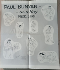 Disney's PAUL BUNYAN Orig Photo Model Sheet 