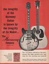 1965 HARMONY H77 SOVEREIGN GUITAR VINTAGE FULL PAGE AD picture