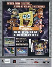 2007 Nicktoons Attack of the Toybots PS2 Wii GBA Promo Video Game Ad RARE picture