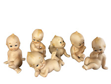 VINTAGE PORCELAIN GAGGLE OF KEWPIES  6 FIGURINES DIFFERENT POSES ROSE O'NEILL picture