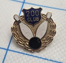 VTG Lapel Pinback Hat Pin 200 Club Bowling Gold Tone Pin picture