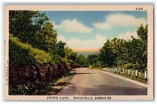 c1940s Pete's Cafe Ad Highway Boonville Missouri MO Unposted Vintage Postcard picture