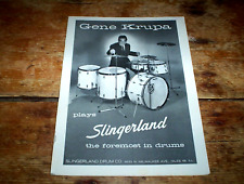 GENE KRUPA ( SLINGERLAND DRUMS ) 1963 Vintage U.S. magazine PROMO Ad NM- picture