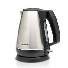Hamilton Beach 1 Liter Electric Kettle, Stainless Steel and Black, New, 40901F picture