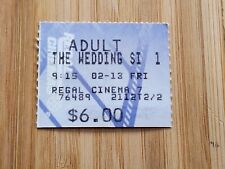 THE WEDDING SINGER Ticket Stub The Wedding Singer Movie Ticket Stub Adam Sandler picture