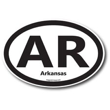 AR Arkansas US State Oval Magnet Decal, 4x6 Inches, Automotive Magnet for Car picture