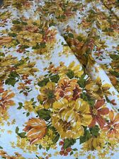 Vintage Yellow floral 70s Boho Double Floral Bedspread picture