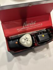 Vintage Norelco Tripleheader Electric Shaver Trimmer w Case Model HP-1309 VTG picture