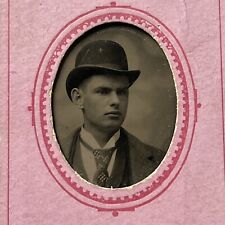 Antique Tintype Photograph Handsome Fashionable Young Man ID Dr Fred Buckley picture