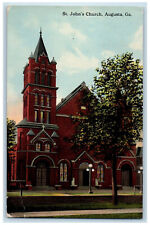 1918 St. John's Church Augusta Georgia GA Antique Posted Silvers 5 & 10 Postcard picture
