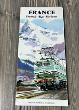 Vintage France French Alps-Riviera French National Railroads Brochure Pamphlet picture