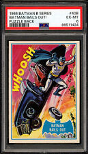 1966 TOPPS USA BATMAN B Series BLUE BAT #40 Batman Bails out PSA 6 EX-MT Card picture