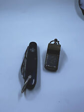VINTAGE IMPERIAL BOY SCOUTS UTILITY CAMPING POCKET KNIFE BRASS WHISTLE 1956-88 picture