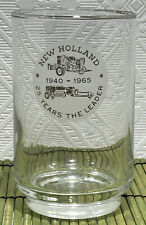 Vintage New Holland Tractors Balers 25 Years Commemorative Glass 1940-1965 picture