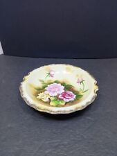 ❤️ Vintage Brinn's Hand Painted Floral Rose Bowl E2360.  Made in Japan picture