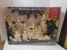 Heritage Mint, LTD 11-piece White porcelain Christmas Setting Set Pristine 2003 picture