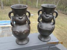 Vintage Clay Pottery Set of African Style Pitchers picture