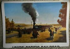 Trains Locomotive 16 Set Howard Fogg & Misc Prints Union Pacific Railroad 8 pgs picture