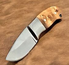 Elk Ridge Small Burlwood Fixed Blade Skinner Knife w/Leather Sheath picture