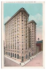 B&O Railroad Building Baltimore Maryland MD Postcard c1938 Corner View picture