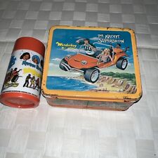 VINTAGE 1976 THE KROFFT SUPERSHOW METAL LUNCHBOX With Thermos picture