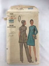 Vogue Vintage Sweing Pattern #7938 Woman’s One-piece Dress And Pant Size 14 picture