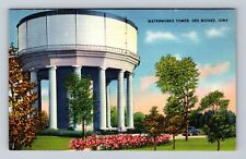 Des Moines IA-Iowa, Waterworks Tower, Antique, Vintage Postcard picture
