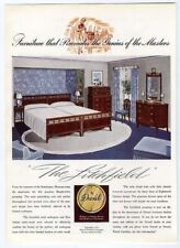 DREXEL Furniture Ad 1937 Hepplewhite Inspired Mahogany BEDROOM Set picture