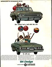 1963 Chrysler 1964 Dodge Automobile The Dependables Print Ad sexy b7 picture