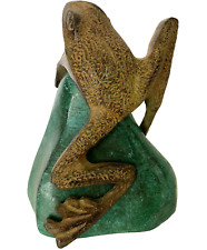 Tree Frog on The Rock Bronze Metal 6