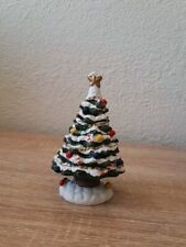 Christmas Village Christmas Tree Ceramic Porcelain Piece 5 In. Tall picture