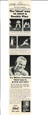 1955 Whitey Lockman Fitch Ideal Hair Tonic Baseball Giants MLB Vintage Print Ad picture