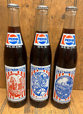 3 Full Pepsi 1776 - 1976 Ohio Bicentennial ACL Bottles 3 Designs Unopened 16 Oz. picture