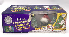 VTG GE 30 Light Indoor Christmas Mouse (5) & Trees (5) LED long Life 7.5 Ft Set picture