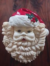 Christmas Santa Claus Musical Lighted Motion Activated Wall/Door Plaque VTG picture