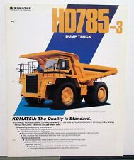 1980s Komatsu HD785-3 Dump Truck Specifications Construction Sales Brochure picture
