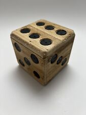 Large Wooden Decorative Dice, 6 Sided Die, 4x4x4 Inches picture