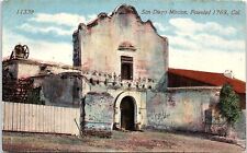 c1910 SAN DIEGO MISSION CALIFORNIA FOUNDED 1769 EARLY POSTCARD 42-89 picture