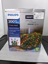 Philips 200 Net Lights 4x8 ft 7 Color Multi Indoor/Outdoor Green Wire Stays Lit picture