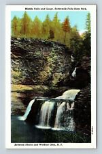 Scenic Buttermilk State Park, Middle Falls, Gorge, New York Vintage Postcard picture
