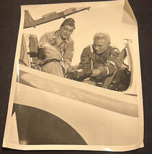 vintage Russell Johnson press photo October 3,1958 FD18 Army Air Force Jet picture